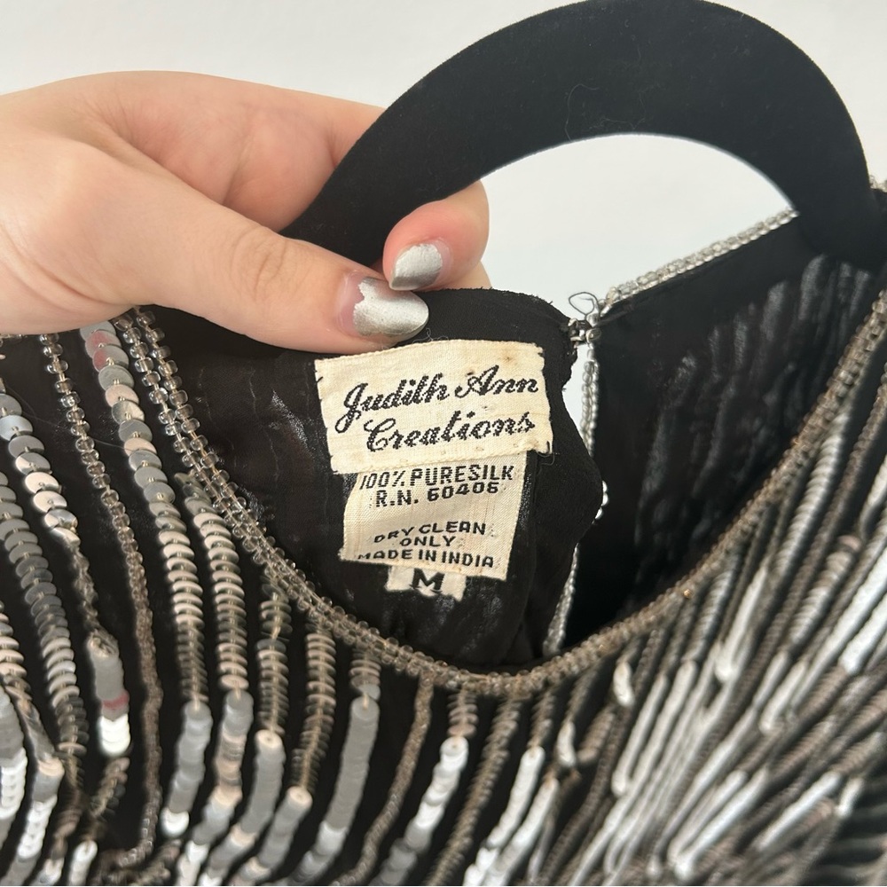 Vintage Judith Ann Creations Sequined Cocktail Dress - Picture 7 of 7